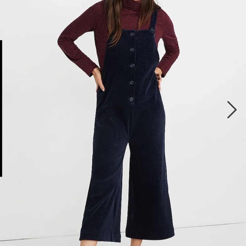 Madewell Texture & Thread Velour Corduroy Overalls